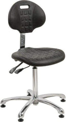Bevco - Adjustable Chair - 18" Wide x 17-1/4" Deep, Polyurethane Seat, Black - Apex Tool & Supply