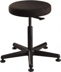 Bevco - 15" Wide x 15" Deep x 24 to 34" High, Reinforced Plastic Base, Adjustable Seat Stool - Fabric Seat, Black - Apex Tool & Supply