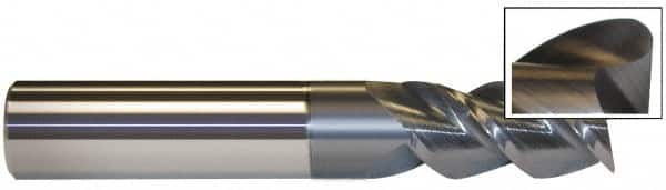 Accupro - 1" Diam 3 Flute Solid Carbide 0.03" Corner Radius End Mill - Apex Tool & Supply