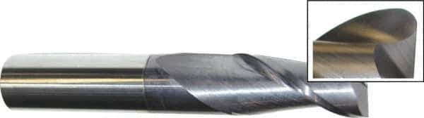 Accupro - 5/8", 2 Flute, Single End, Solid Carbide, 0.09" Corner Radius End Mill - 3-1/2" OAL, 40° Helix, Right Hand Flute, 1-1/4" LOC, Right Hand Cut - Apex Tool & Supply