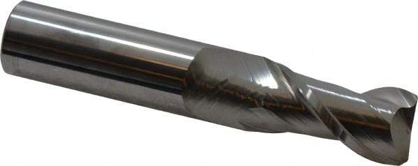 Accupro - 3/4", 2 Flute, Single End, Solid Carbide, 0.06" Corner Radius End Mill - 4" OAL, 40° Helix, Right Hand Flute, 1-1/2" LOC, Right Hand Cut - Apex Tool & Supply