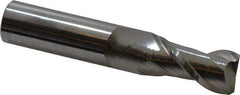Accupro - 3/4", 2 Flute, Single End, Solid Carbide, 0.06" Corner Radius End Mill - 4" OAL, 40° Helix, Right Hand Flute, 1-1/2" LOC, Right Hand Cut - Apex Tool & Supply