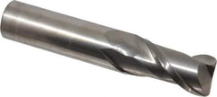 Accupro - 3/4", 2 Flute, Single End, Solid Carbide, 0.09" Corner Radius End Mill - 4" OAL, 40° Helix, Right Hand Flute, 1-1/2" LOC, Right Hand Cut - Apex Tool & Supply