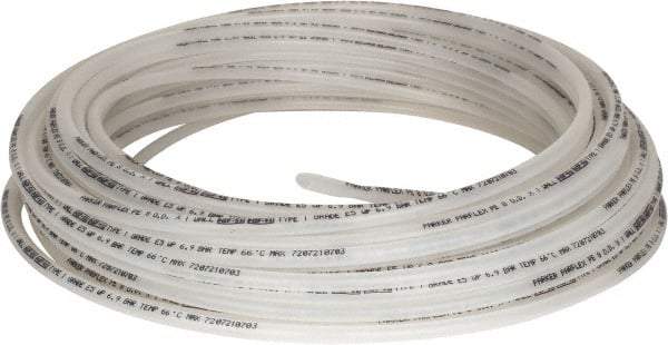 Parker - 8mm OD, 100' Long, Polyethylene Tube - Natural, -80 to 150°F - Apex Tool & Supply