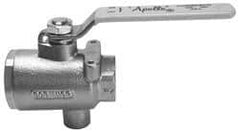 Apollo - 1-1/2" Pipe, Full Port, Bronze Standard Ball Valve - 2 Piece, Inline - One Way Flow, FNPT x FNPT Ends, Lever Handle, 125 WOG - Apex Tool & Supply