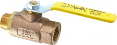 Apollo - 3/4" Pipe, Standard Port, Bronze Standard Ball Valve - 2 Piece, Inline - One Way Flow, MNPT x FNPT Ends, Lever Handle, 600 WOG, 150 WSP - Apex Tool & Supply