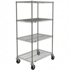 Metro - 600 Lb Capacity 4 Shelf Mobile Wire Shelving Unit - Add-On Unit - Apex Tool & Supply