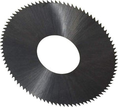 Made in USA - 1-3/4" Diam x 0.006" Blade Thickness x 5/8" Arbor Hole Diam, 90 Tooth Slitting and Slotting Saw - Arbor Connection, Right Hand, Uncoated, High Speed Steel, Concave Ground, Contains Keyway - Apex Tool & Supply