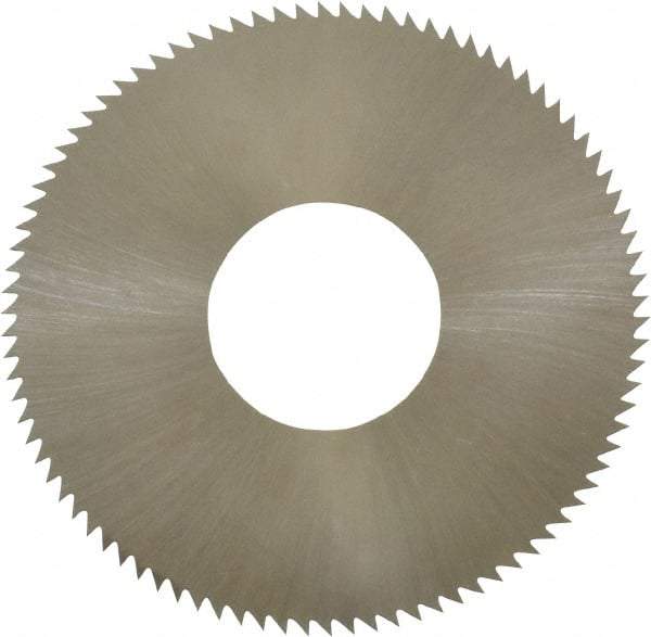 Made in USA - 1-3/4" Diam x 0.012" Blade Thickness x 5/8" Arbor Hole Diam, 90 Tooth Slitting and Slotting Saw - Arbor Connection, Right Hand, Uncoated, High Speed Steel, Concave Ground, Contains Keyway - Apex Tool & Supply