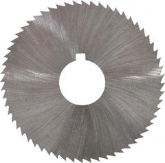 Made in USA - 2-1/4" Diam x 0.016" Blade Thickness x 5/8" Arbor Hole Diam, 60 Tooth Slitting and Slotting Saw - Arbor Connection, Right Hand, Uncoated, High Speed Steel, Concave Ground, Contains Keyway - Apex Tool & Supply