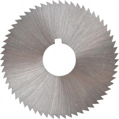 Made in USA - 2-1/4" Diam x 0.081" Blade Thickness x 5/8" Arbor Hole Diam, 60 Tooth Slitting and Slotting Saw - Arbor Connection, Right Hand, Uncoated, High Speed Steel, Concave Ground, Contains Keyway - Apex Tool & Supply