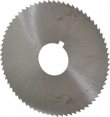 Made in USA - 2-3/4" Diam x 0.02" Blade Thickness x 3/4" Arbor Hole Diam, 72 Tooth Slitting and Slotting Saw - Arbor Connection, Right Hand, Uncoated, High Speed Steel, Concave Ground, Contains Keyway - Apex Tool & Supply