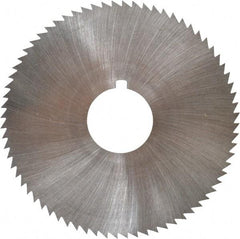 Made in USA - 2-3/4" Diam x 0.028" Blade Thickness x 3/4" Arbor Hole Diam, 72 Tooth Slitting and Slotting Saw - Arbor Connection, Right Hand, Uncoated, High Speed Steel, Concave Ground, Contains Keyway - Apex Tool & Supply