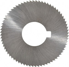 Made in USA - 2-3/4" Diam x 0.016" Blade Thickness x 1" Arbor Hole Diam, 72 Tooth Slitting and Slotting Saw - Arbor Connection, Right Hand, Uncoated, High Speed Steel, Concave Ground, Contains Keyway - Apex Tool & Supply