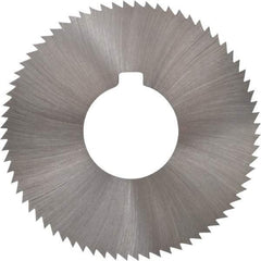 Made in USA - 2-3/4" Diam x 0.032" Blade Thickness x 1" Arbor Hole Diam, 72 Tooth Slitting and Slotting Saw - Arbor Connection, Right Hand, Uncoated, High Speed Steel, Concave Ground, Contains Keyway - Apex Tool & Supply
