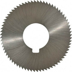Made in USA - 2-3/4" Diam x 0.091" Blade Thickness x 1" Arbor Hole Diam, 72 Tooth Slitting and Slotting Saw - Arbor Connection, Right Hand, Uncoated, High Speed Steel, Concave Ground, Contains Keyway - Apex Tool & Supply