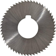 Made in USA - 2-3/4" Diam x 0.025" Blade Thickness x 1" Arbor Hole Diam, 56 Tooth Slitting and Slotting Saw - Arbor Connection, Right Hand, Uncoated, High Speed Steel, Concave Ground, Contains Keyway - Apex Tool & Supply