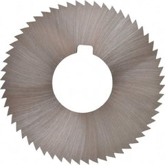 Made in USA - 2-3/4" Diam x 0.064" Blade Thickness x 1" Arbor Hole Diam, 56 Tooth Slitting and Slotting Saw - Arbor Connection, Right Hand, Uncoated, High Speed Steel, Concave Ground, Contains Keyway - Apex Tool & Supply