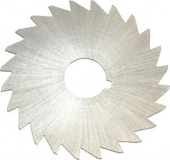 Made in USA - 2" Diam x 1/32" Blade Thickness x 1/2" Arbor Hole Diam, 24 Tooth Slitting and Slotting Saw - Arbor Connection, Right Hand, Uncoated, High Speed Steel, Concave Ground, Contains Keyway - Apex Tool & Supply