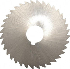 Made in USA - 4" Diam x 1/16" Blade Thickness x 1" Arbor Hole Diam, 36 Tooth Slitting and Slotting Saw - Arbor Connection, Right Hand, Uncoated, High Speed Steel, Concave Ground, Contains Keyway - Apex Tool & Supply