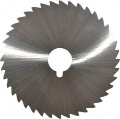 Made in USA - 5" Diam x 1/16" Blade Thickness x 1" Arbor Hole Diam, 40 Tooth Slitting and Slotting Saw - Arbor Connection, Right Hand, Uncoated, High Speed Steel, Concave Ground, Contains Keyway - Apex Tool & Supply