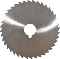 Made in USA - 5" Diam x 3/32" Blade Thickness x 1" Arbor Hole Diam, 40 Tooth Slitting and Slotting Saw - Arbor Connection, Right Hand, Uncoated, High Speed Steel, Concave Ground, Contains Keyway - Apex Tool & Supply