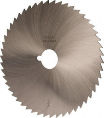 Made in USA - 6" Diam x 1/16" Blade Thickness x 1" Arbor Hole Diam, 50 Tooth Slitting and Slotting Saw - Arbor Connection, Right Hand, Uncoated, High Speed Steel, Concave Ground, Contains Keyway - Apex Tool & Supply