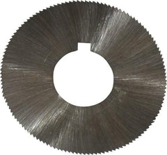 Made in USA - 1-3/4" Diam x 0.006" Blade Thickness x 5/8" Arbor Hole Diam, 132 Tooth Slitting and Slotting Saw - Arbor Connection, Right Hand, Uncoated, High Speed Steel, Concave Ground, Contains Keyway - Apex Tool & Supply