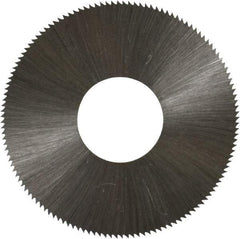 Made in USA - 1-3/4" Diam x 0.012" Blade Thickness x 5/8" Arbor Hole Diam, 132 Tooth Slitting and Slotting Saw - Arbor Connection, Right Hand, Uncoated, High Speed Steel, Concave Ground, Contains Keyway - Apex Tool & Supply