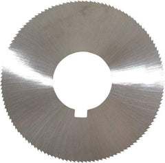 Made in USA - 1-3/4" Diam x 0.014" Blade Thickness x 5/8" Arbor Hole Diam, 132 Tooth Slitting and Slotting Saw - Arbor Connection, Right Hand, Uncoated, High Speed Steel, Concave Ground, Contains Keyway - Apex Tool & Supply