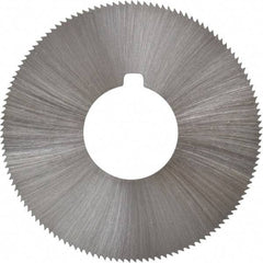 Made in USA - 1-3/4" Diam x 0.023" Blade Thickness x 5/8" Arbor Hole Diam, 132 Tooth Slitting and Slotting Saw - Arbor Connection, Right Hand, Uncoated, High Speed Steel, Concave Ground, Contains Keyway - Apex Tool & Supply