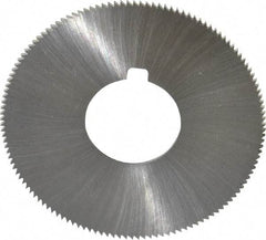 Made in USA - 1-3/4" Diam x 0.036" Blade Thickness x 5/8" Arbor Hole Diam, 132 Tooth Slitting and Slotting Saw - Arbor Connection, Right Hand, Uncoated, High Speed Steel, Concave Ground, Contains Keyway - Apex Tool & Supply