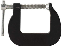 Gibraltar - Light-Duty 1-1/2" Max Opening, 1-1/2" Throat Depth, Cast Iron Standard C-Clamp - 850 Lb Capacity, 0" Min Opening, Standard Throat Depth - Apex Tool & Supply