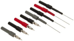 Fluke - Black/Gray/Red Electrical Test Equipment Leads - Use with Digital Multimeters - Apex Tool & Supply
