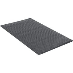Wearwell - 5' Long x 3' Wide, Dry Environment, Anti-Fatigue Matting - Black, Vinyl with Urethane Sponge Base, Beveled on 4 Sides - Apex Tool & Supply