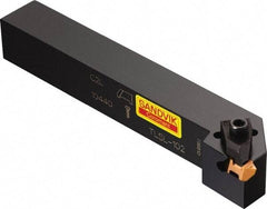 Sandvik Coromant - External Thread, 0.18" Max Depth of Cut, 5" OAL, Right Hand Indexable Grooving Cutoff Toolholder - 3 Seat Size, 3/4" Shank Height x 3/4" Shank Width, TLG 3 Insert Style, TLSR/L Toolholder Style, Series Top Lok - Apex Tool & Supply