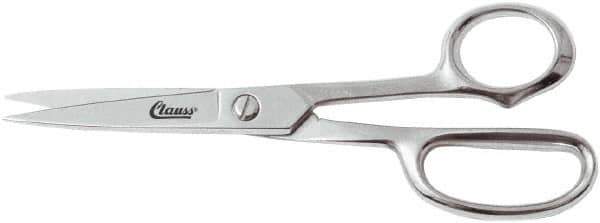 Clauss - 5" LOC, 8-1/2" OAL Shears - Steel Handle, For Paper, Fabric - Apex Tool & Supply