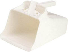 Remco - 128 oz White Polypropylene Flat Bottom Scoop - 8.7" Wide x 7.3" Deep Bowl, 11" OAL - Apex Tool & Supply