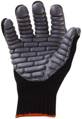 Ergodyne - Size XL (10) Cotton/Nylon Anti-Vibration/Impact Protection Work Gloves - For General Purpose, Uncoated, Elastic Band Cuff, Full Fingered, Black, Paired - Apex Tool & Supply