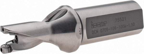 Iscar - 0.709" to 0.744" Diam, 1.5xD, 1.06" Max Depth, 1" Shank Diam, 4.39" OAL, Replaceable-Tip Drill - FCP, ICK, ICK-2M, ICM, ICN, ICP, iCP-2M Insert, 18 Seat Size, 73382905 Toolholder, Series SumoCham - Apex Tool & Supply
