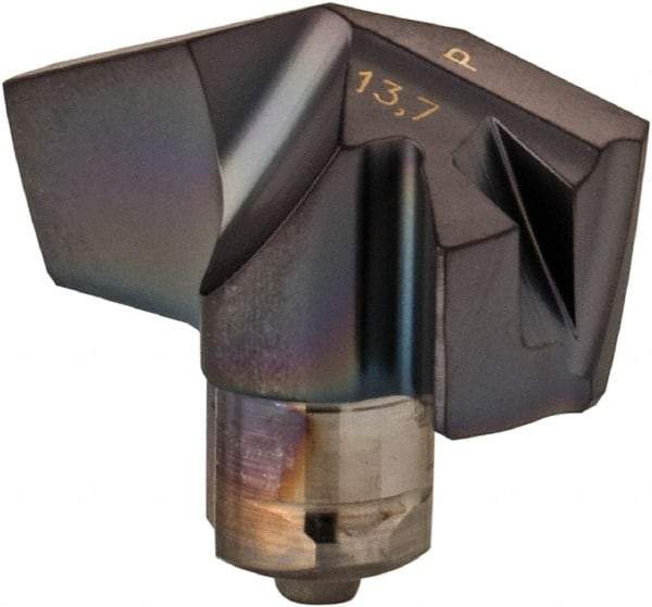 Iscar - Series ICP, 0.539" Diam Grade IC908 140° Replaceable Drill Tip - Carbide, TiAlN Finish, 13 Seat Size, Through Coolant - Apex Tool & Supply