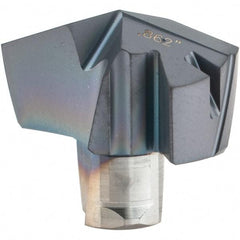 Iscar - Series ICP, 0.862" Diam Grade IC908 140° Replaceable Drill Tip - Carbide, TiAlN Finish, 21 Seat Size, Through Coolant - Apex Tool & Supply