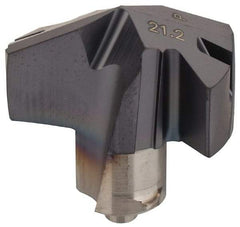 Iscar - Series ICP, 0.835" Diam Grade IC908 140° Replaceable Drill Tip - Carbide, TiAlN Finish, 21 Seat Size, Through Coolant - Apex Tool & Supply