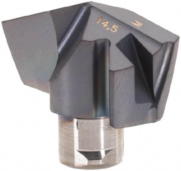 Iscar - Series ICM, 14.5mm Diam Grade IC908 140° Replaceable Drill Tip - Carbide, TiAlN Finish, 14 Seat Size - Apex Tool & Supply