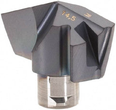 Iscar - Series ICM, 14.5mm Diam Grade IC908 140° Replaceable Drill Tip - Carbide, TiAlN Finish, 14 Seat Size - Apex Tool & Supply
