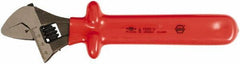Wiha - 1-1/4" Jaw Capacity, 10" Insulated Adjustable Wrench - Chrome Vanadium Steel - Apex Tool & Supply
