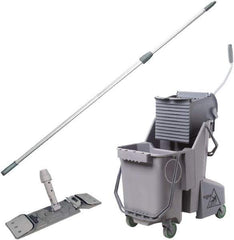 Unger - 32 Qt Plastic Bucket & Wringer - 21" Long x 20" High x 15" Wide, Gray - Apex Tool & Supply