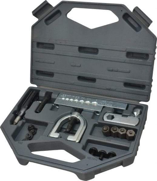 Proto - 17 Piece Automotive Combination Flaring Tool Kit - Adapters, O-ring, Cone, Pusher Screws, Bars, Yoke, Wrench, Countersink Tool, Bolt - Apex Tool & Supply