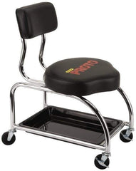 Proto - 500 Lb Capacity, 4 Wheel Heavy-Duty Tool Trolley - Chrome Steel, 9-1/2" Long x 18" High x 6" Wide - Apex Tool & Supply