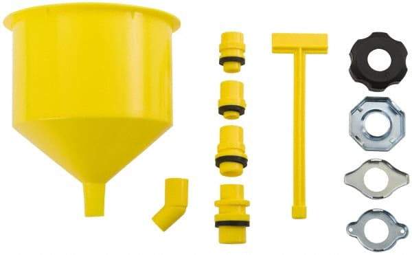 Proto - 1 Qt Capacity Plastic Funnel - Straight Spout, Yellow - Apex Tool & Supply